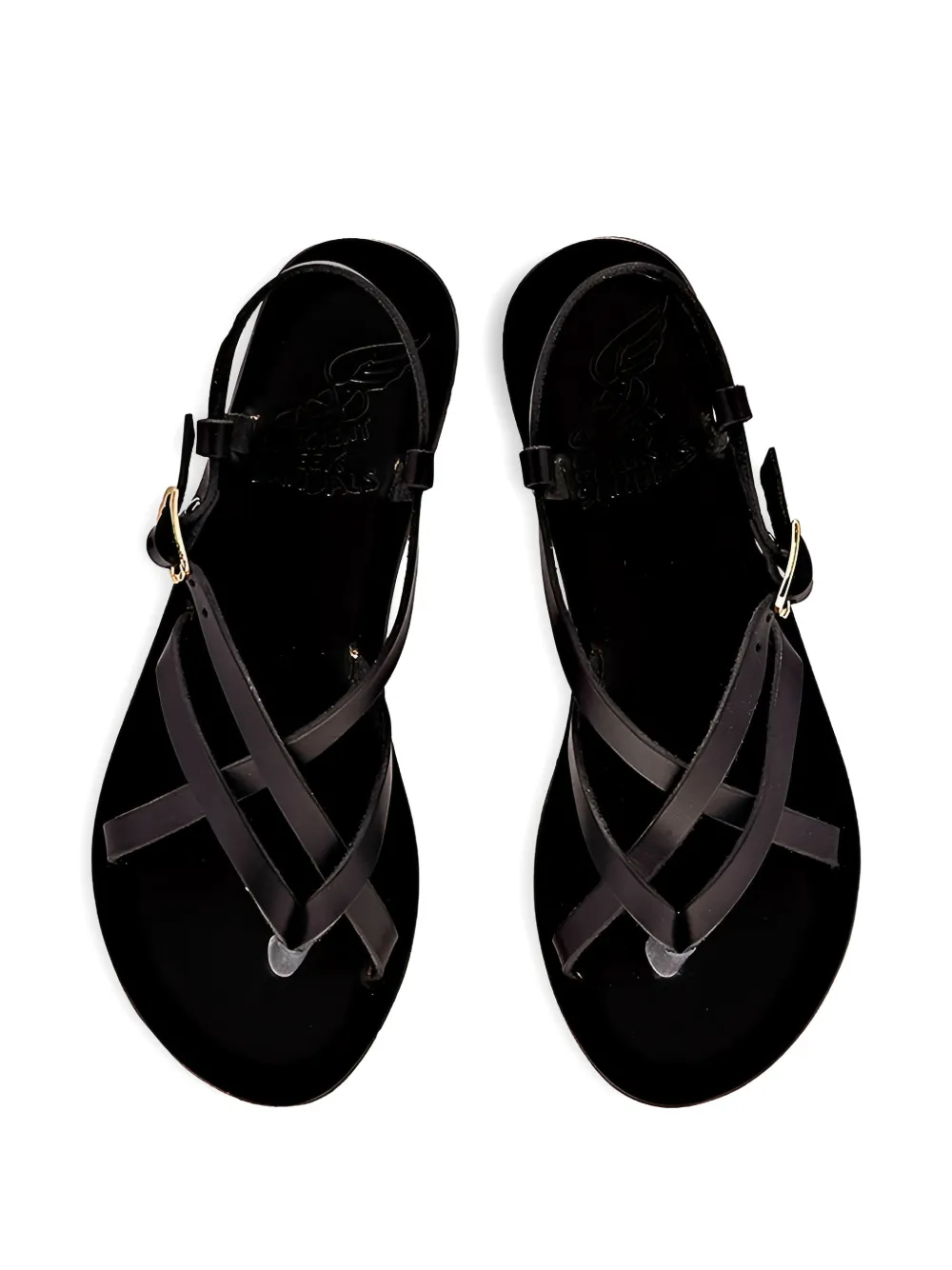  Ancient Greek Sandals Flache 'semele' Sandalen   Schwarz 