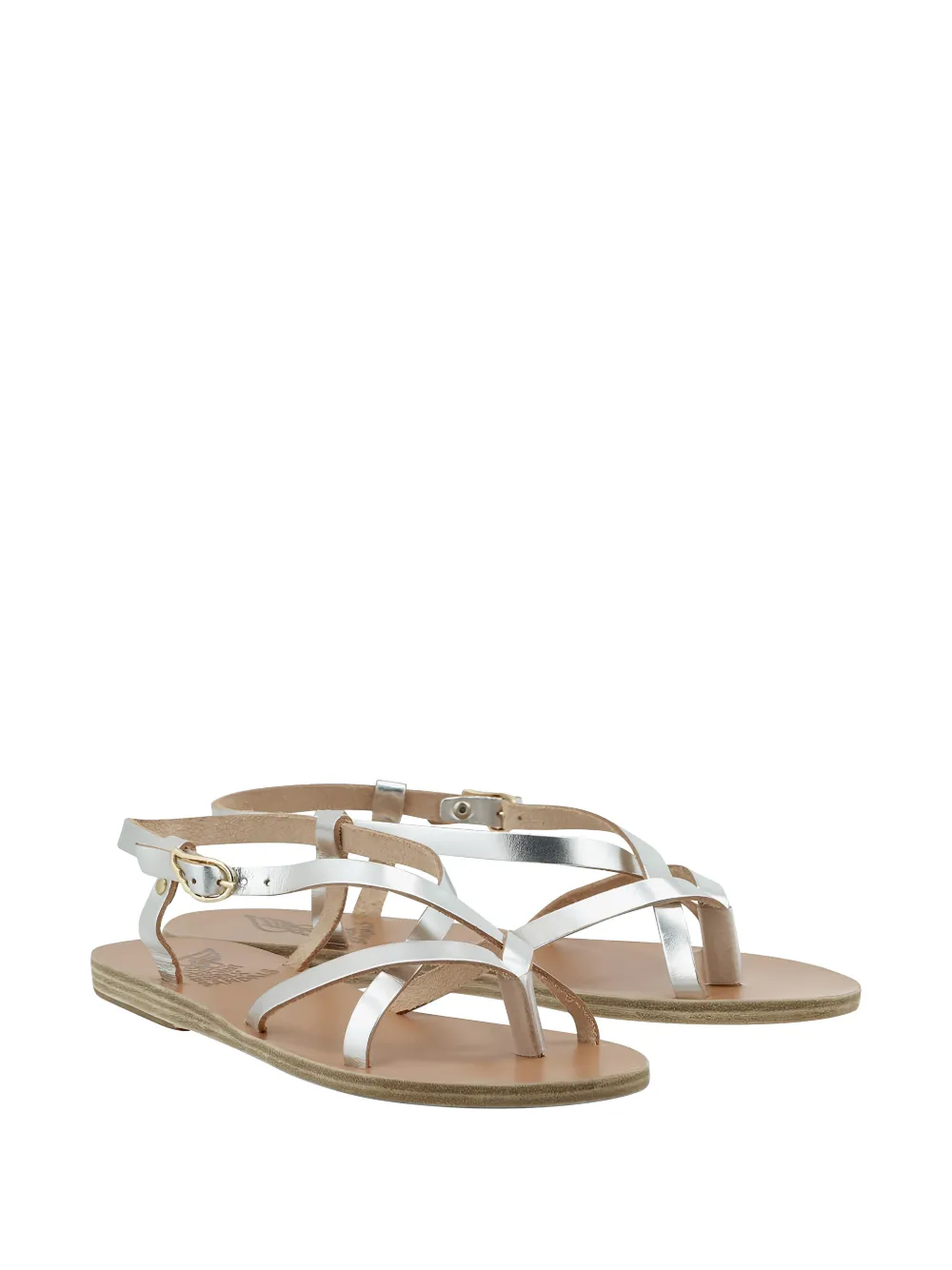 Ancient Greek Sandals Semele flat sandals Metallic