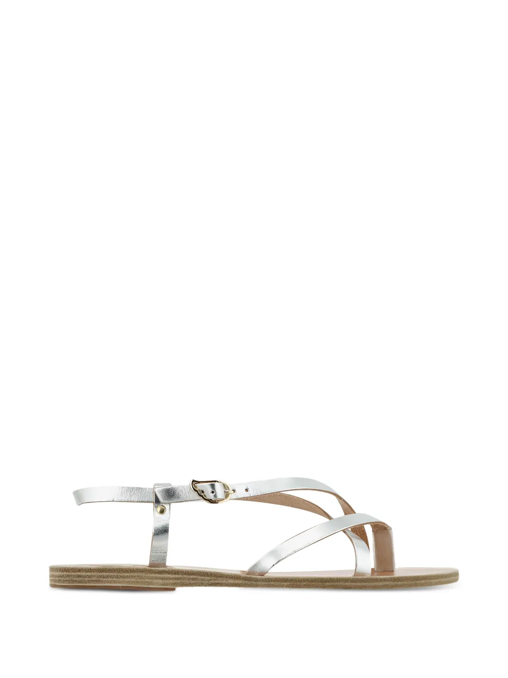 Ancient Greek Sandals Semele flat sandals Metallic