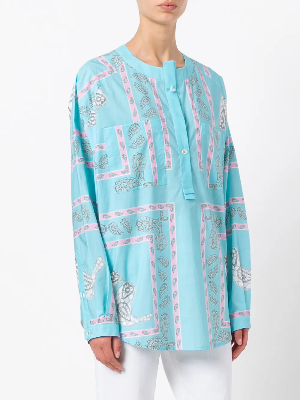 Natasha Zinko printed shirt top Blauw
