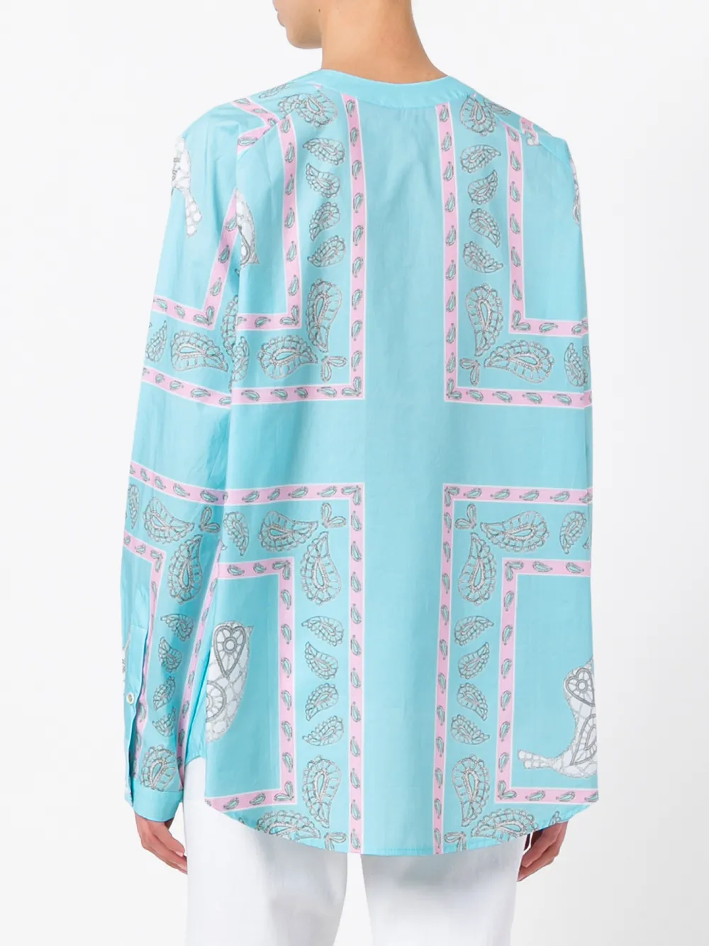 Natasha Zinko printed shirt top Blauw