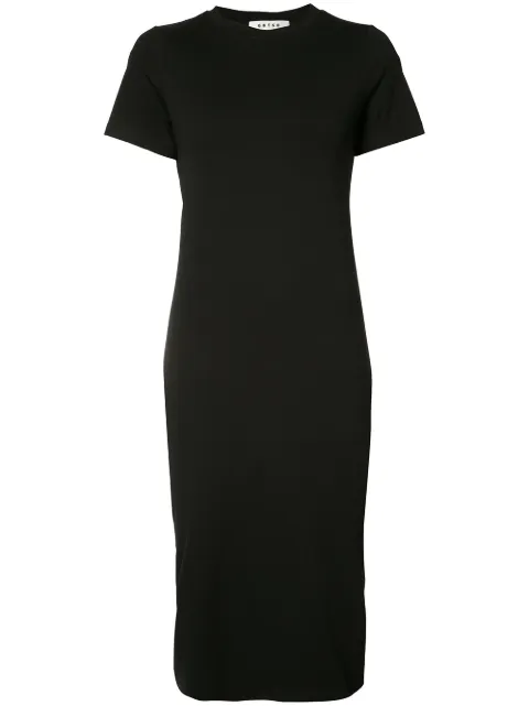 midi black t shirt dress