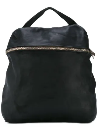 Guidi Black Front Double Zip Backpack For Women Guidi Black Front Double Zip Backpack For Women