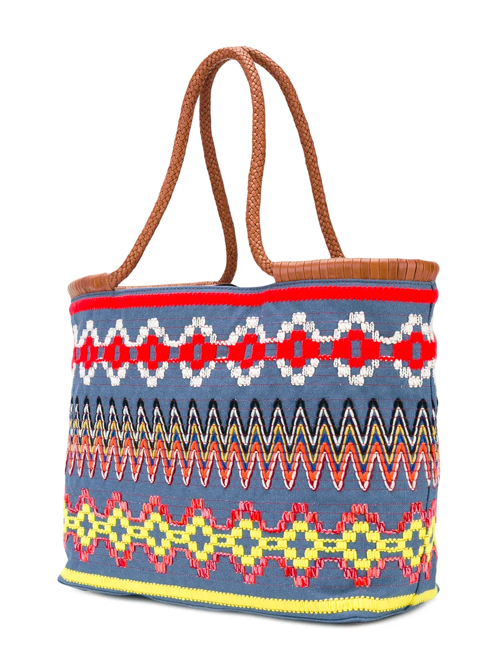 针织图案手提包