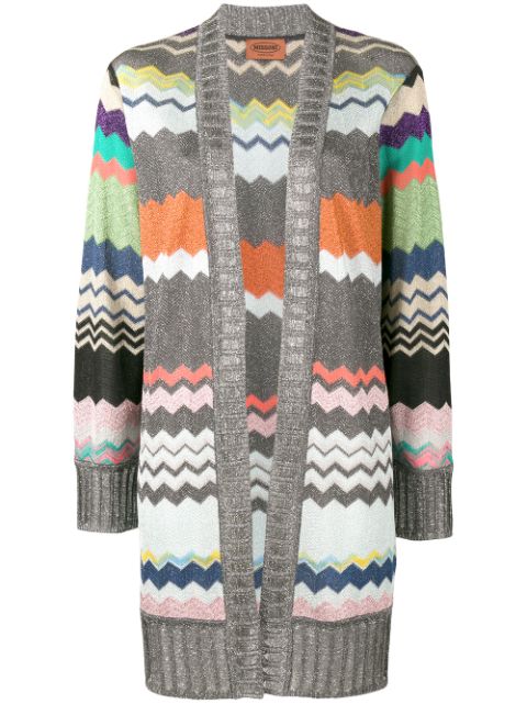 MISSONI Lurex Zig Zag Stripe Cardigan, Multicolored | ModeSens