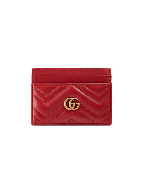 GUCCI GUCCI GG MARMONT CARD CASE - RED