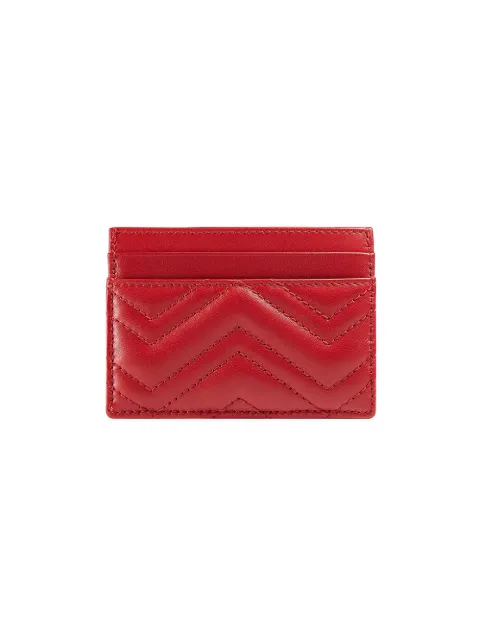 GUCCI GUCCI GG MARMONT CARD CASE - RED