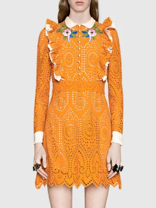 Embroidered Broderie Anglaise Dress | Gucci - mytheresa