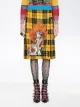 Gucci falda bordada a cuadros escoceses