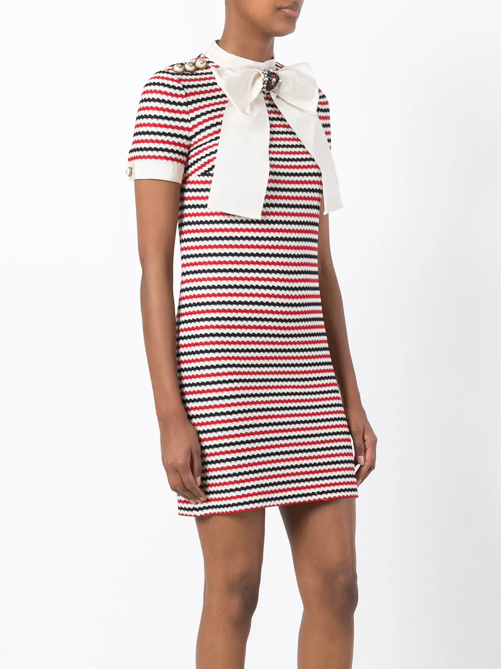 gucci 超大蝴蝶结针织连衣裙