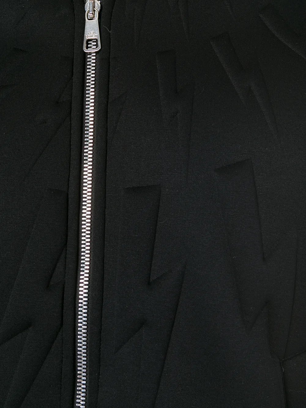 Neil Barrett Fair Isle hoodie met bliksemflits Zwart