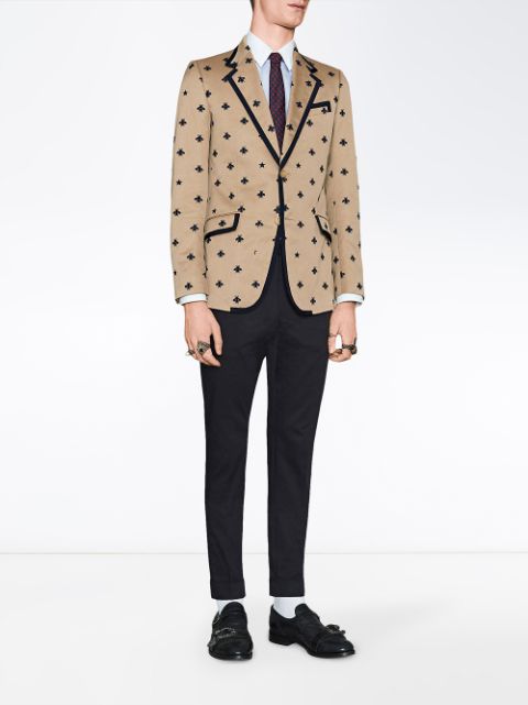 Gucci Heritage Jacket With Bees And Stars - Farfetch