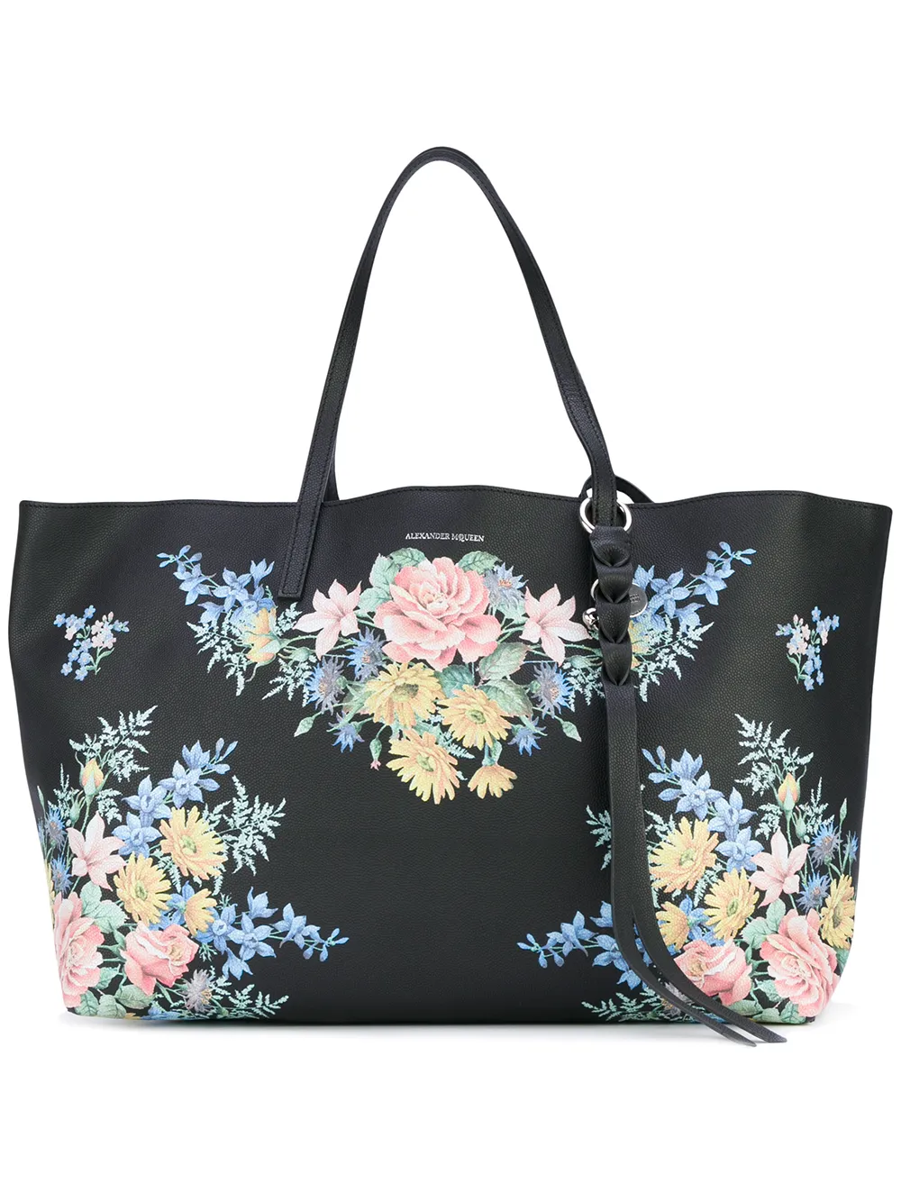 Alexander McQueen floral tote bag | Black | Image 1
