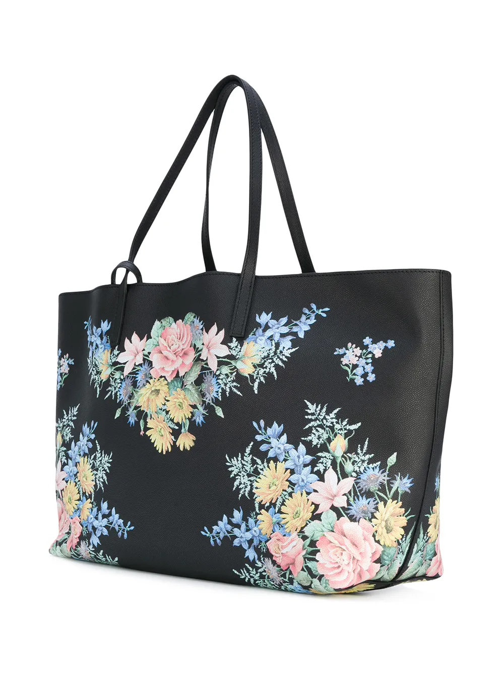 Alexander McQueen floral tote bag Zwart
