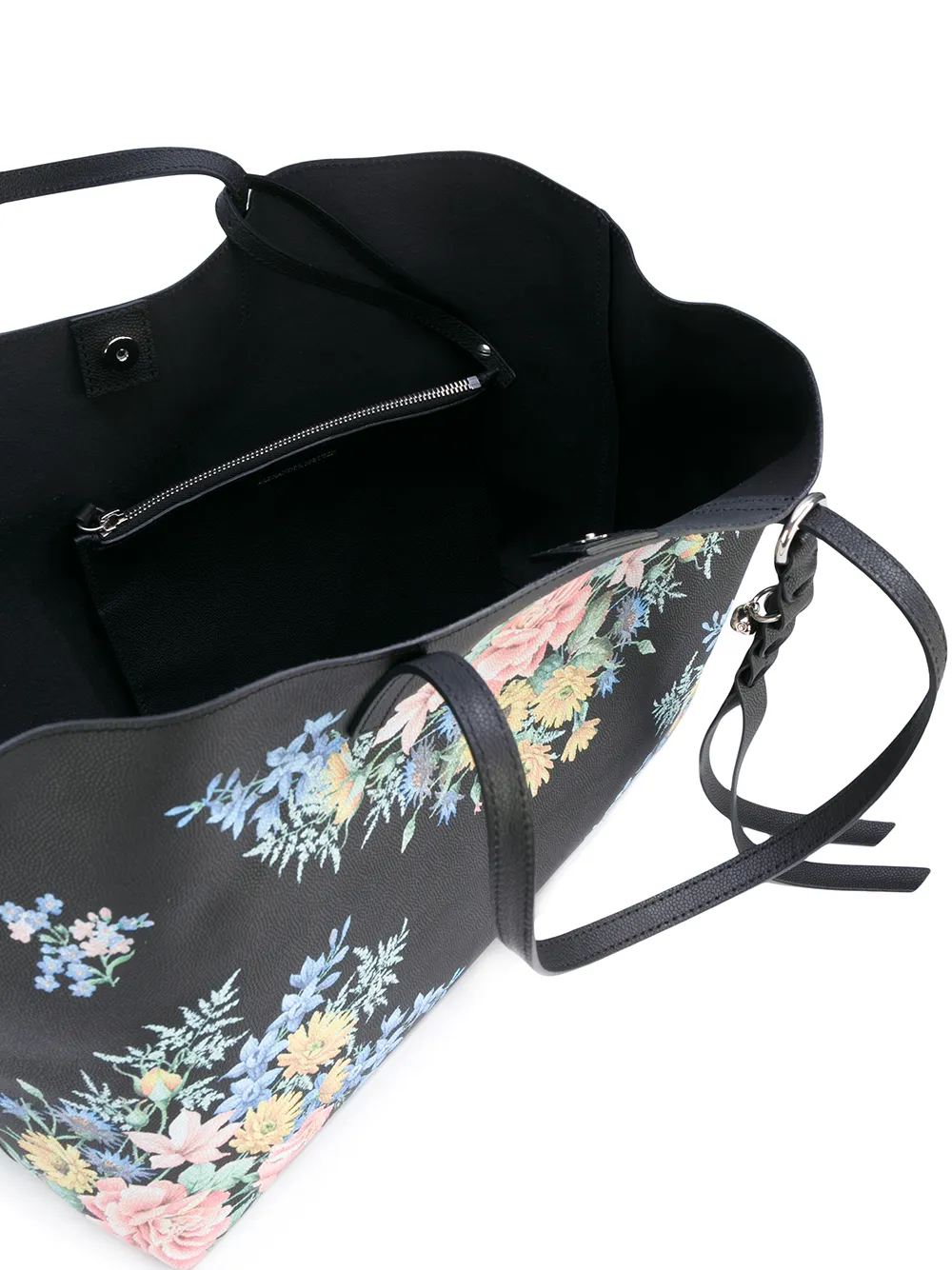 Alexander McQueen floral tote bag Zwart