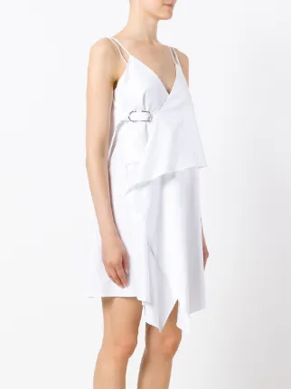 Carven Buckle Wrap Dress Farfetch Carven Buckle Wrap Dress