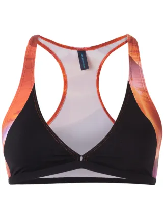 Lygia & Nanny Black/Orange Panelled Sports Bra For Women On Sale Lygia & Nanny Black/Orange Panelled Sports Bra For Women On Sale