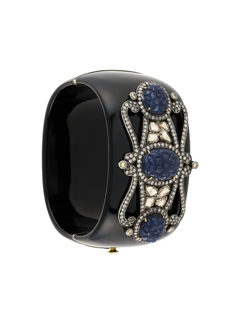 Gemco sapphire and diamond embellished cuff