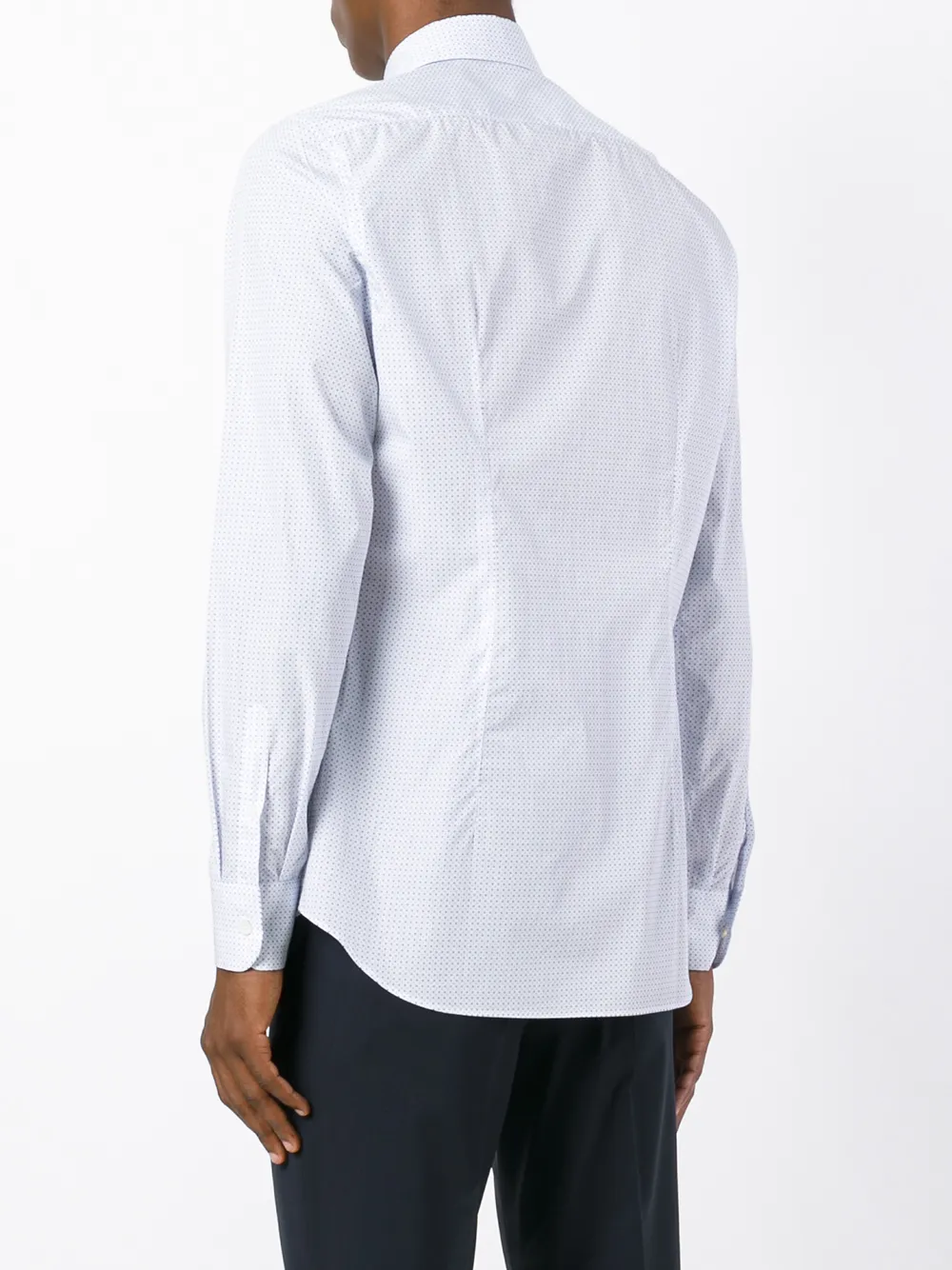 Prada poplin micro geometrisch hemd Wit