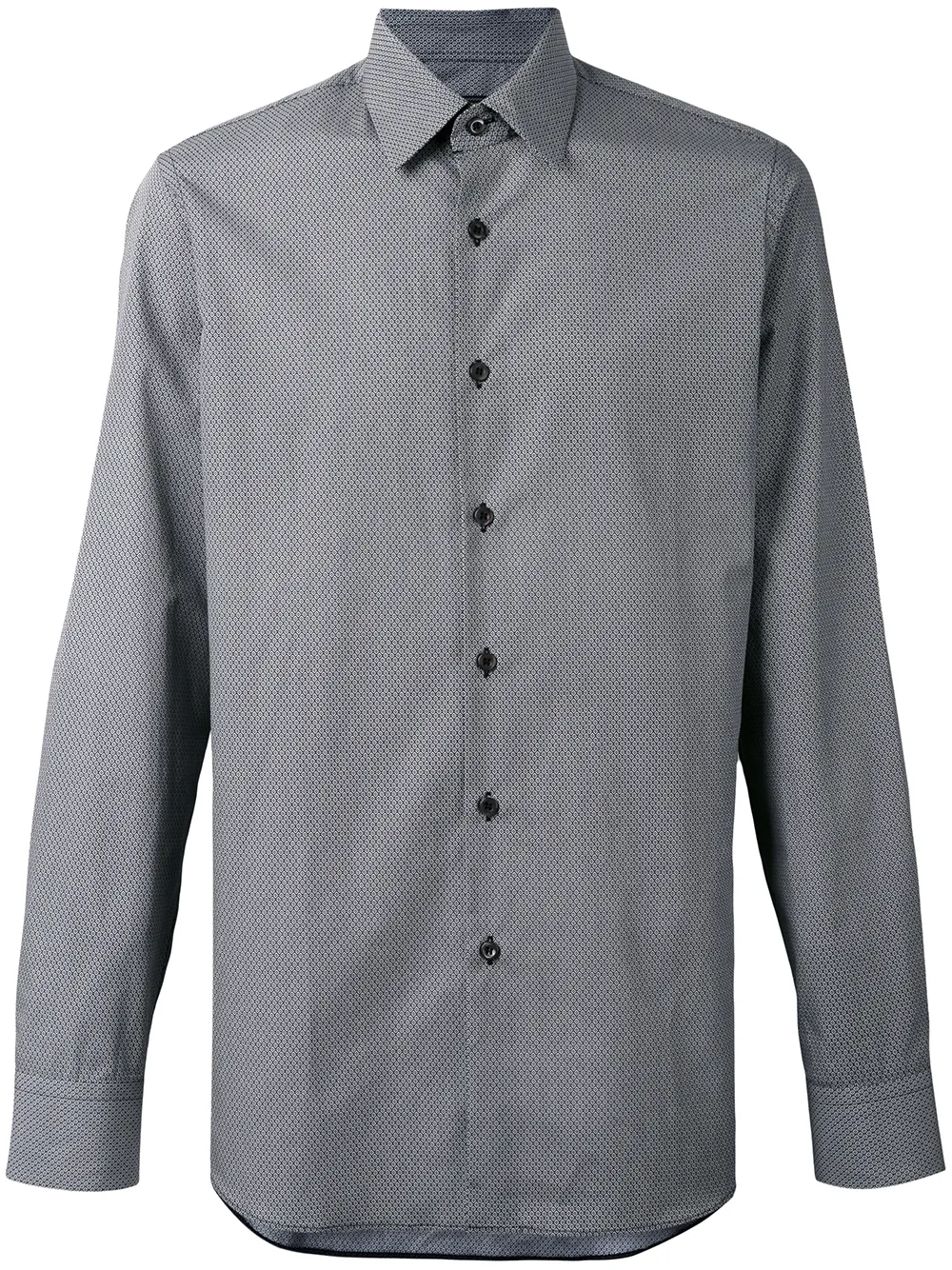 Prada poplin Microfantasia shirt Grijs