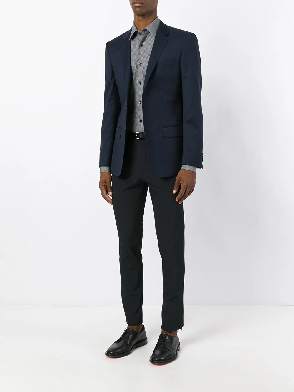 Prada poplin Microfantasia shirt - Grijs