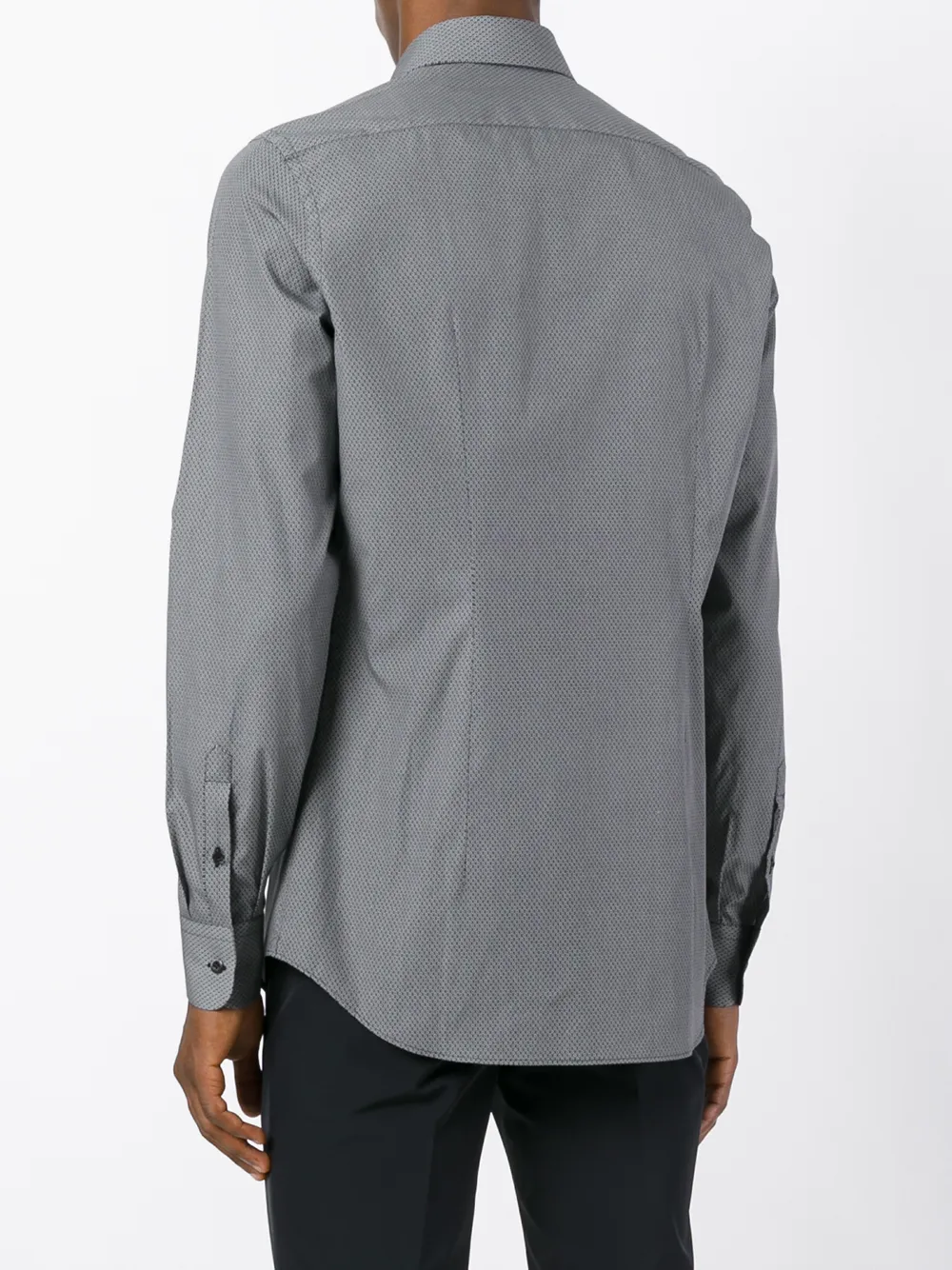Prada poplin Microfantasia shirt Grijs