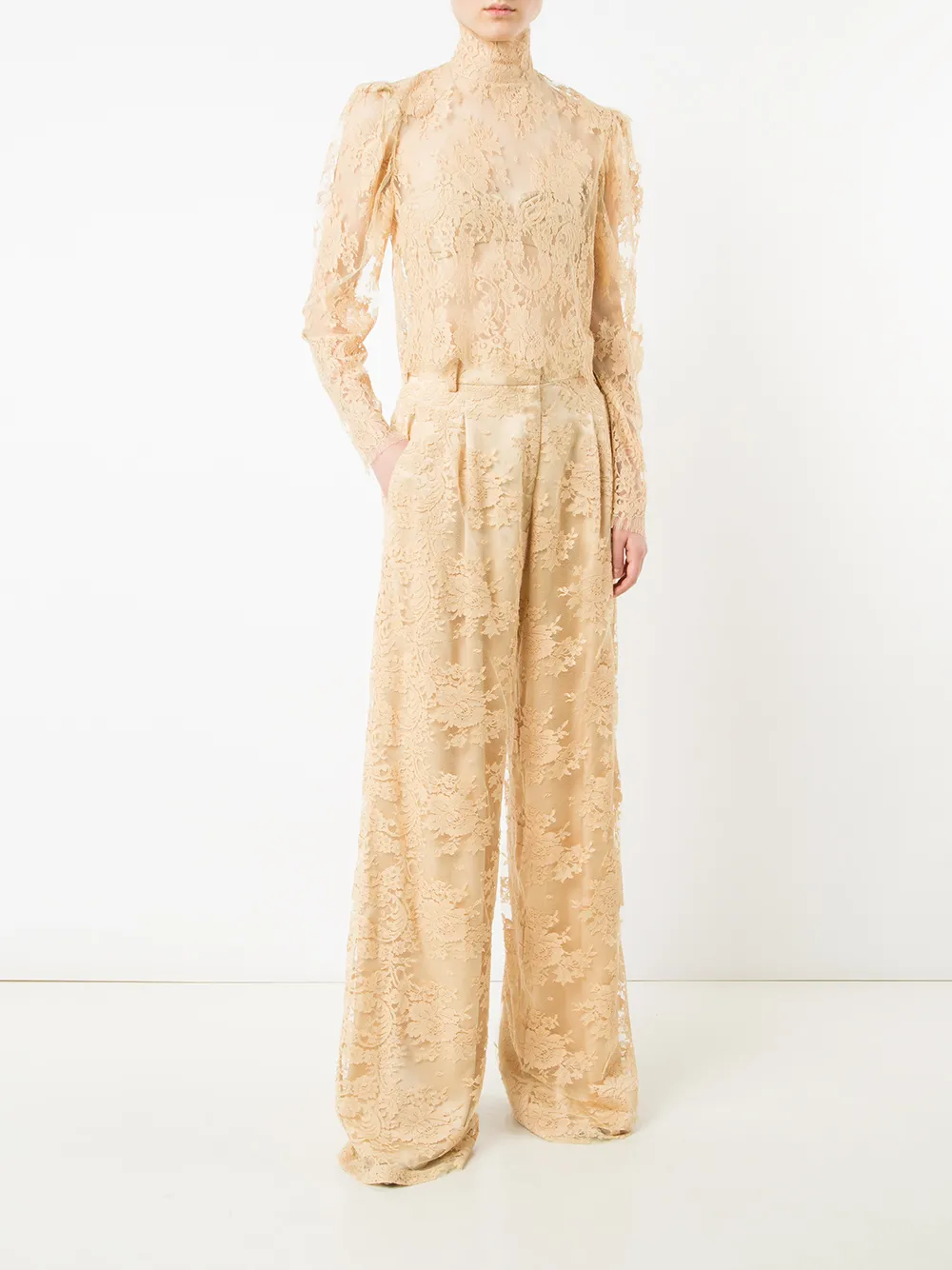 Ryan Roche lace wide-leg trousers | High Waisted Pants | Image 2