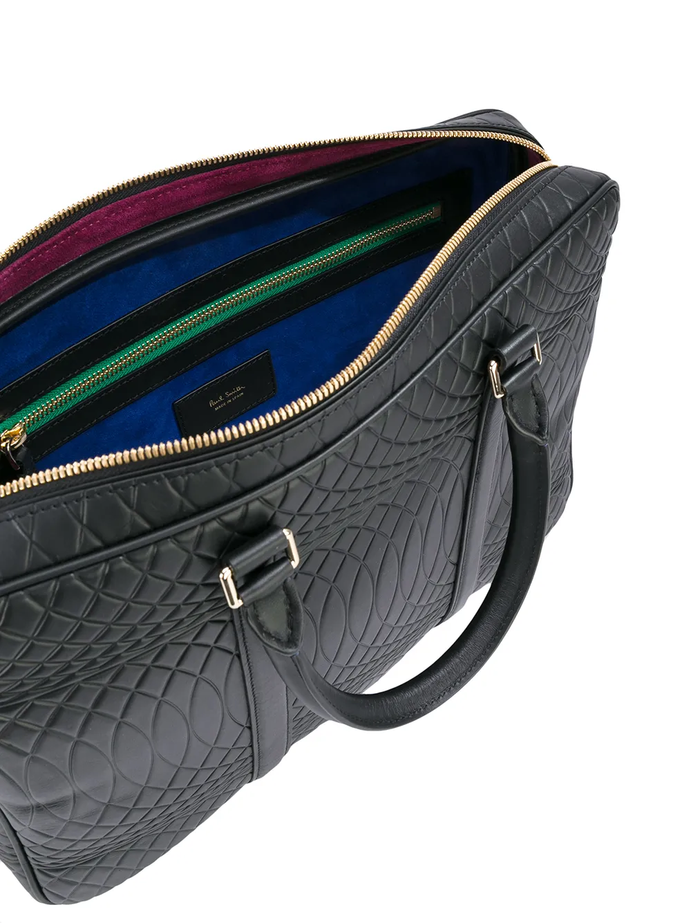 paul smith 浮雕花纹电脑包