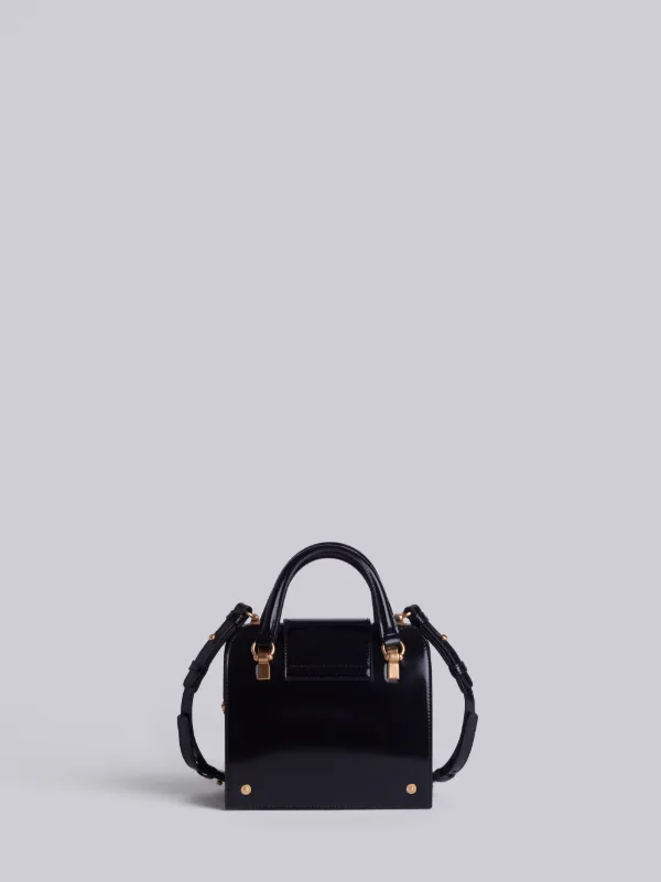Mrs. Thom Mini With Shoulder Strap In Black Calf Leather