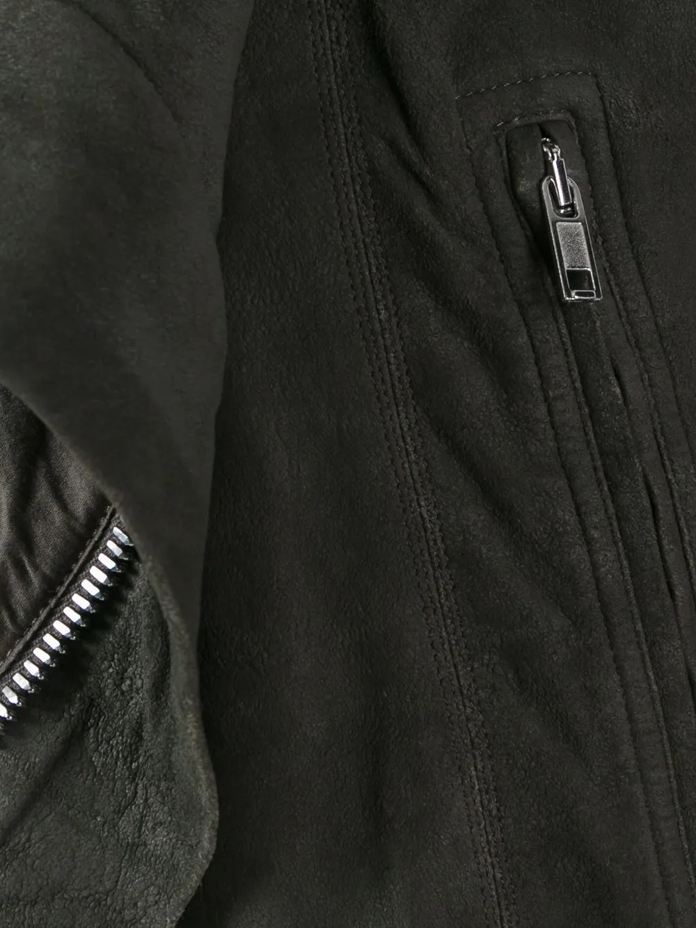 Rick Owens classic biker jacket Grijs