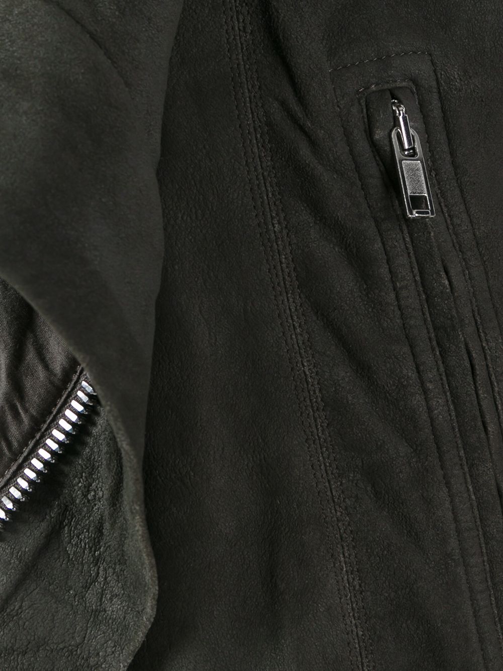 Rick Owens Classic Biker Jacket In Gray