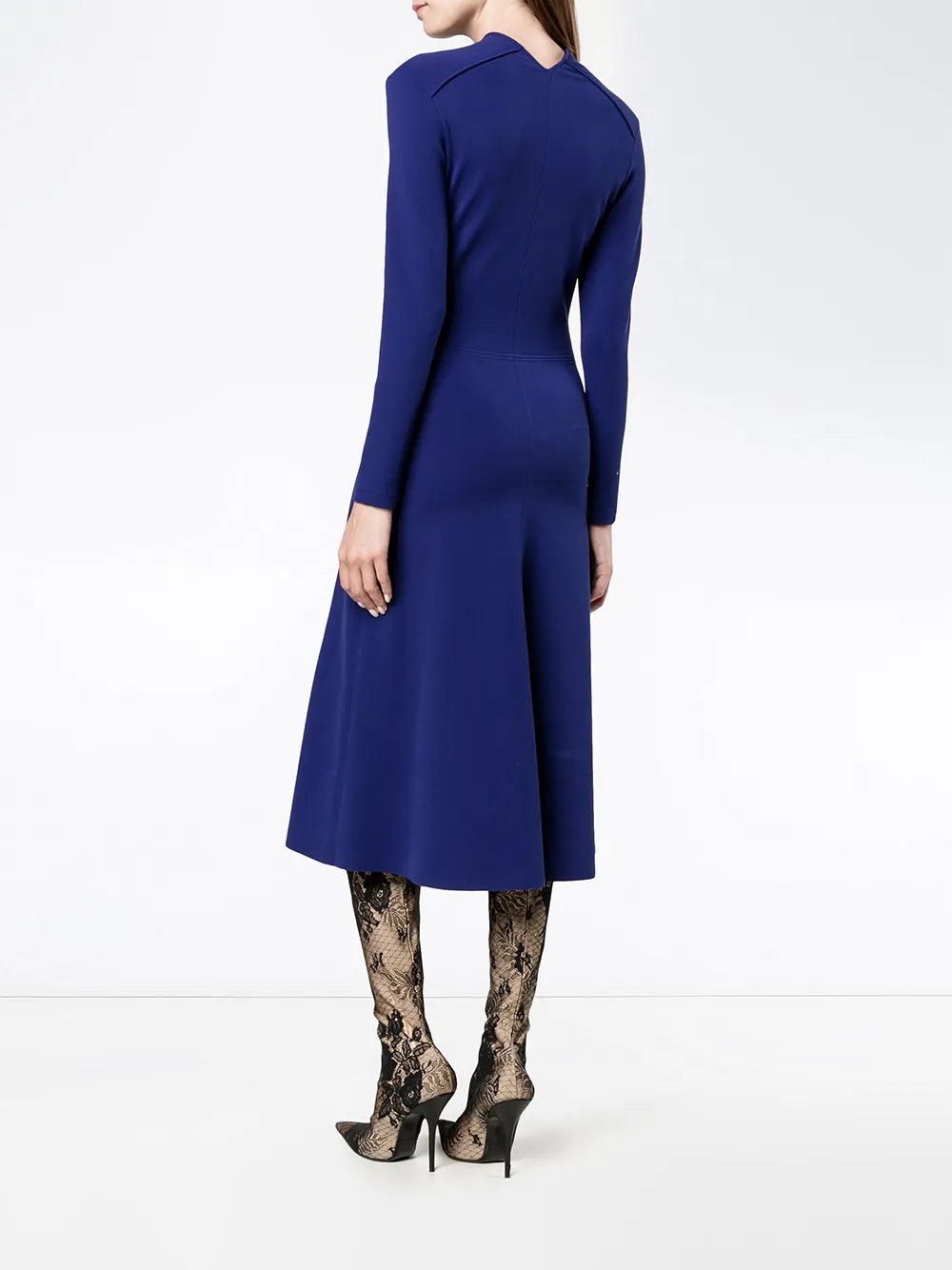 Balenciaga plunge dress Blauw
