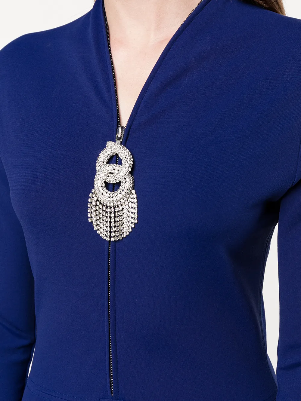 Balenciaga plunge dress Blauw
