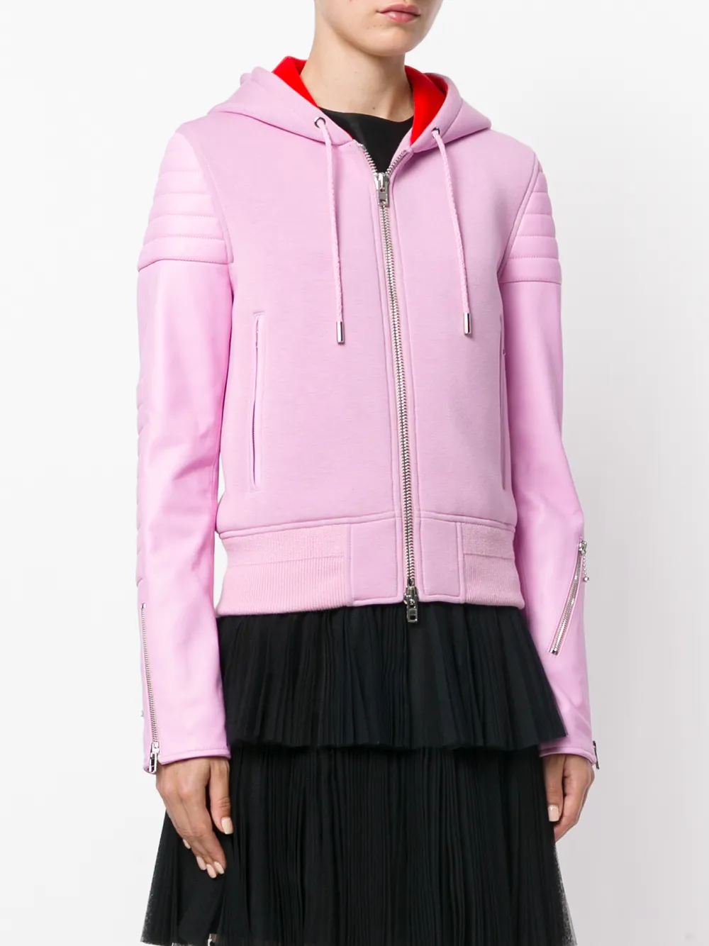  Givenchy Kapuzenjacke Mit Reißverschluss   Rosa 