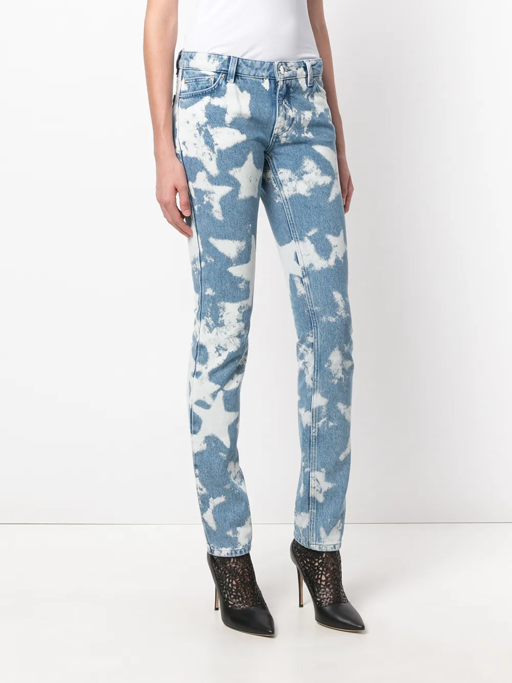  Givenchy Skinny Jeans Mit Sterne Muster   Blau 