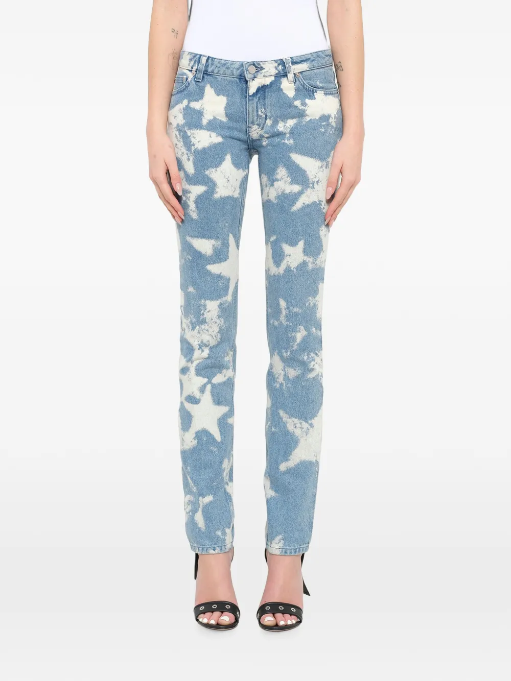 Givenchy Skinny-Jeans mit Sterne-Muster - Blau