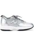 Hogan metallic mesh panel sneakers