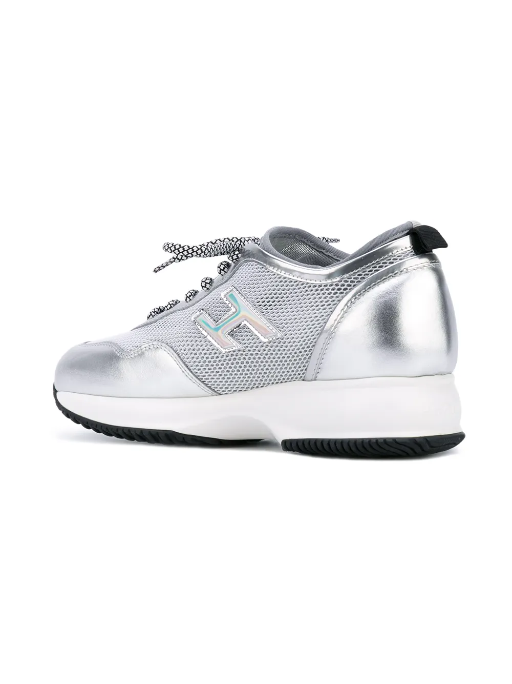 Hogan metallic mesh panel sneakers