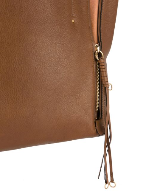 chloé milo leather & suede tote