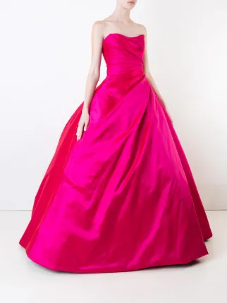 strapless evening gown