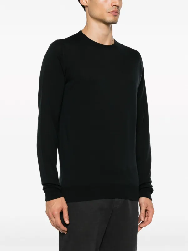 John Smedley Plain crew-neck Jumper | Black | FARFETCH