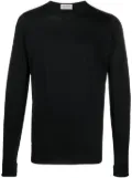 John Smedley plain crew-neck jumper - Black