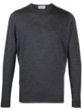 John Smedley plain crew-neck jumper - Grey