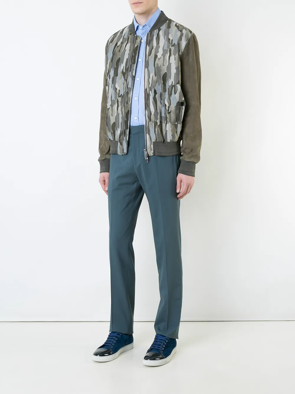 cerruti 1881 迷彩印花飞行员夹克