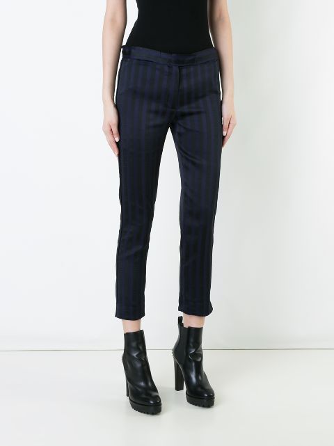 striped trousers skinny