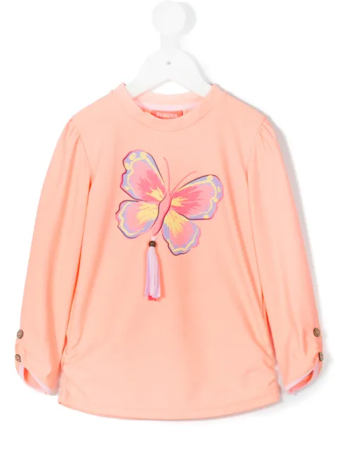 orange butterfly sweatshirt