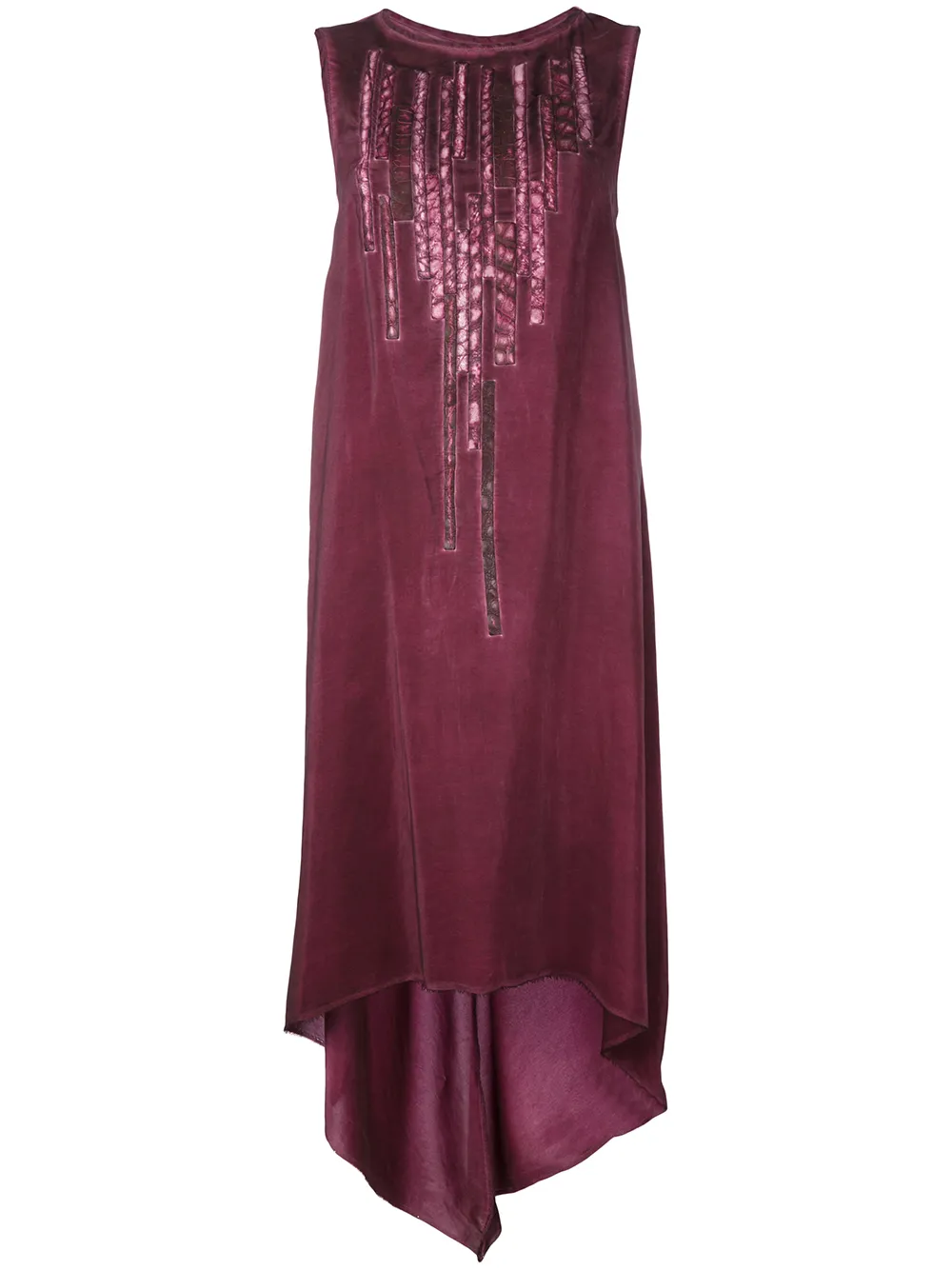 Isaac Sellam Experience Seidenkleid mit Ledereinsätzen | Rot | Image 1