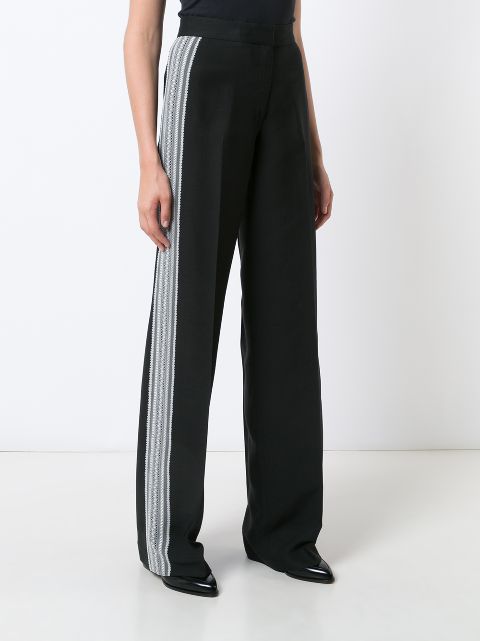 side stripe black trousers