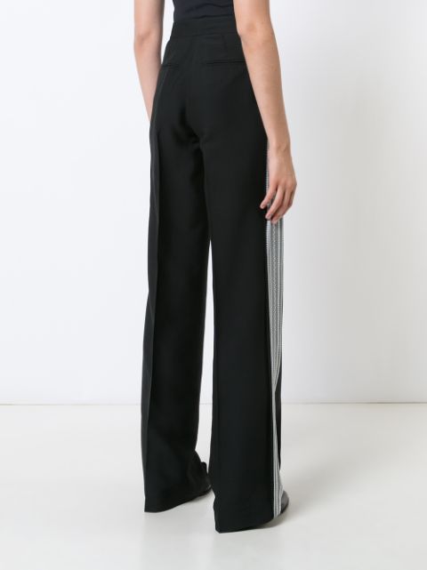 side stripe black trousers