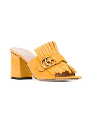 gucci mid heel slide